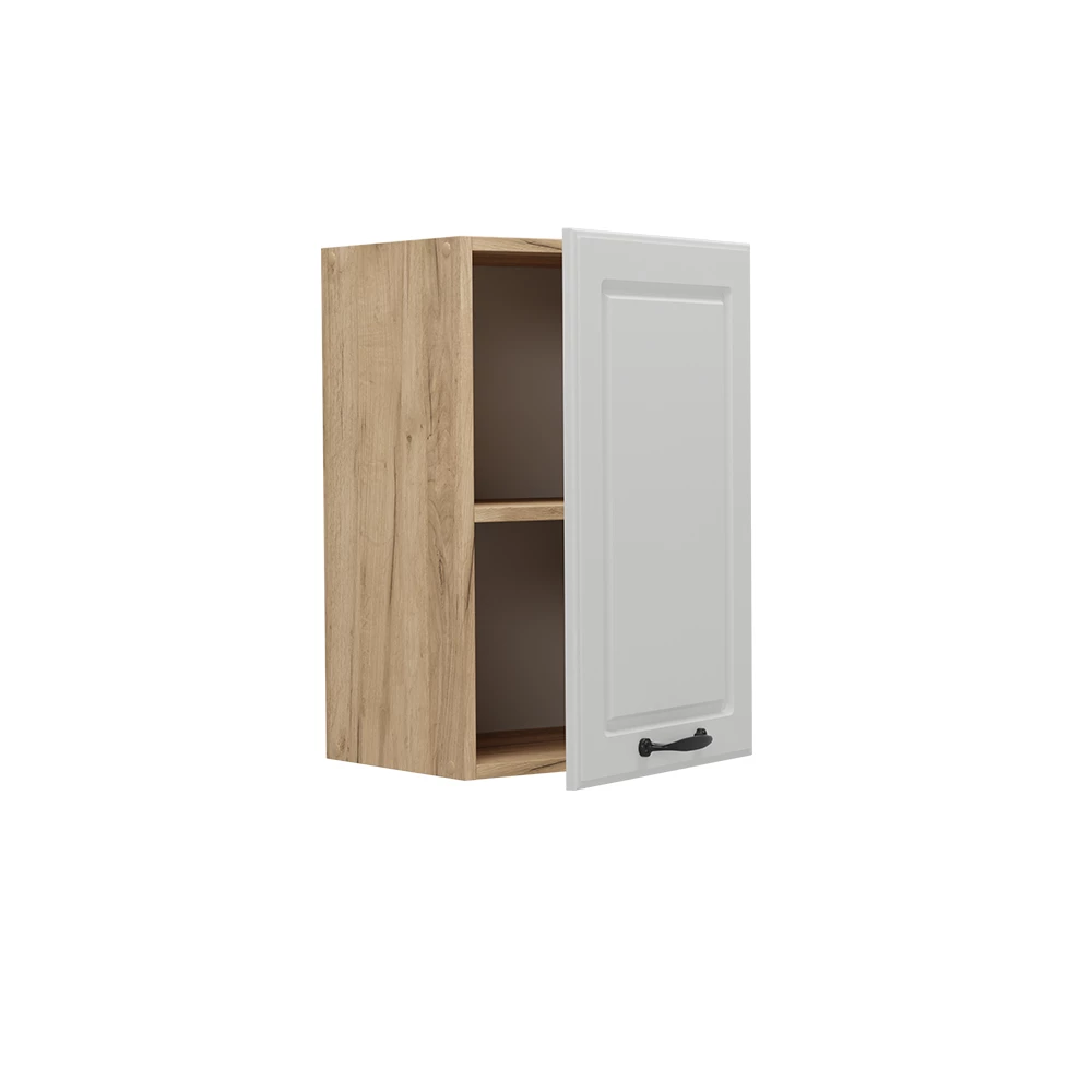 Hangkast in Wit Landhuis on white background with decorative elements