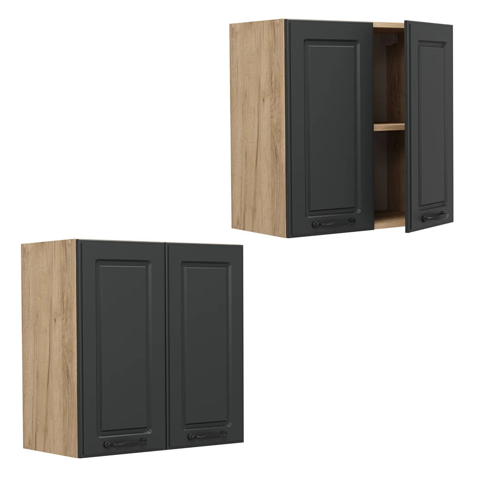 Hangkast R-Line Antraciet landhuis 60 cm Vicco