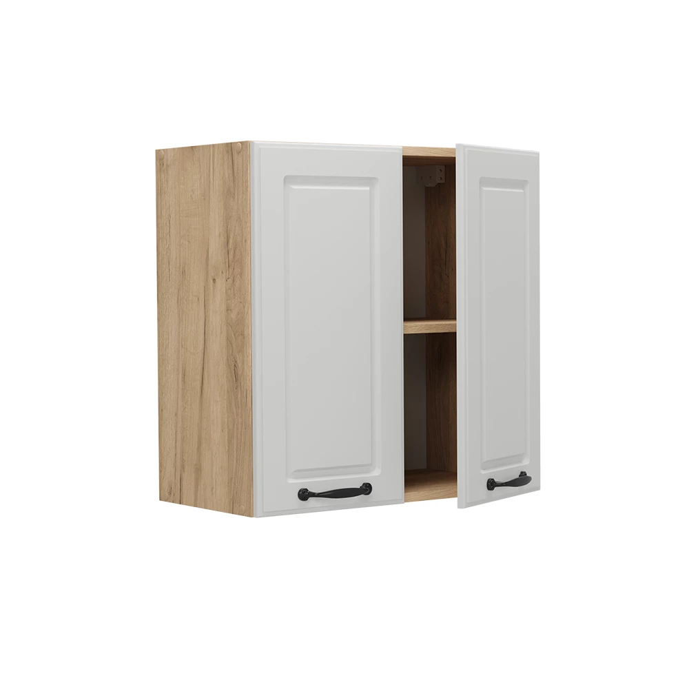 Hangkast in Wit Landhuis on white background with decorative elements