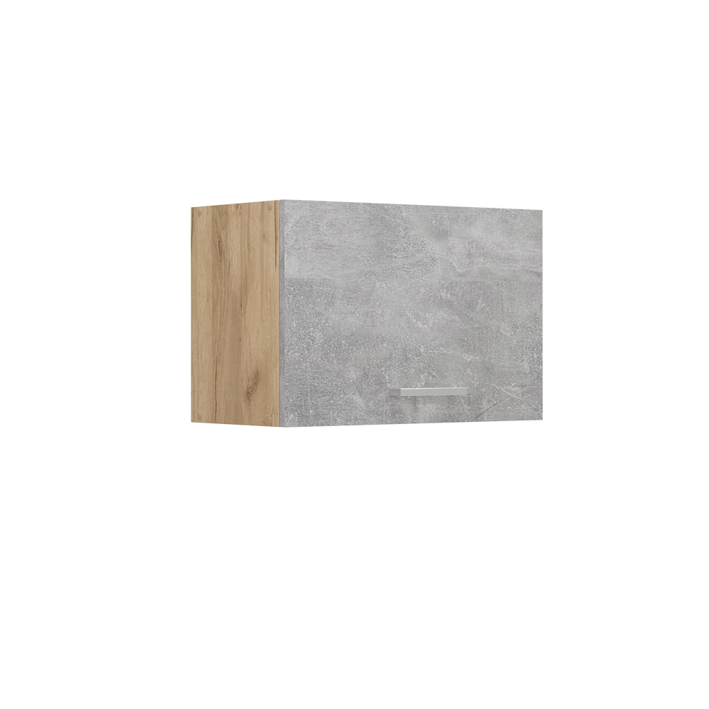 Hängeschrank in Beton auf weißem Hintergrund