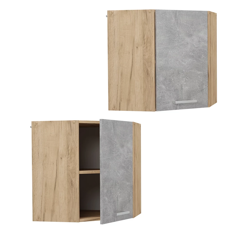 Eckhängeschrank R-Line Beton 57 cm Vicco
