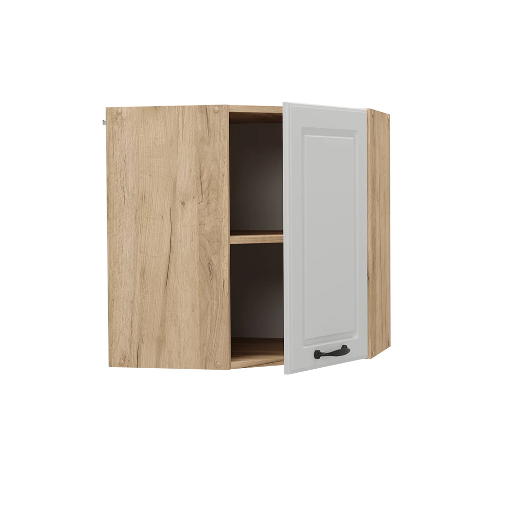 Mobile angolare da cucina in Bianco casa di campagna su sfondo bianco