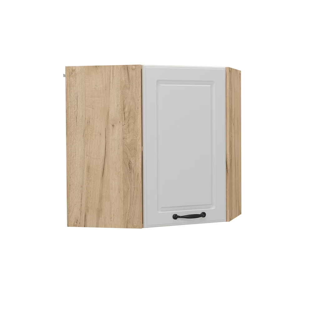 Mobile angolare da cucina in Bianco casa di campagna su sfondo bianco