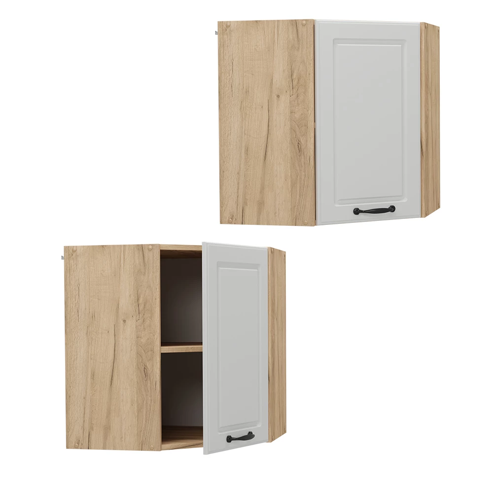 Hoek hangkast R-Line Wit landelijk/Goudkleurig Eiken 57 cm Vicco