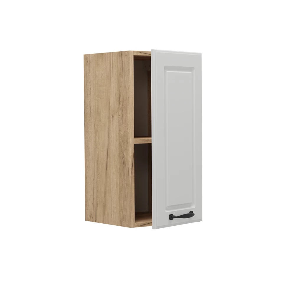 Hangkast in Wit Landhuis on white background with decorative elements