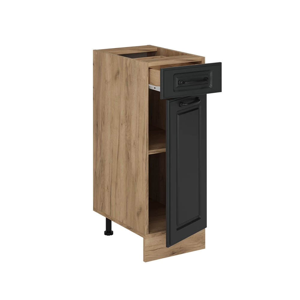 Keukenonderkast R-Line Antraciet landhuis 30 cm , WB Eik Vicco | Antraciet landhuis | Onderkast 30 cm, WB eiken | 406673148948006