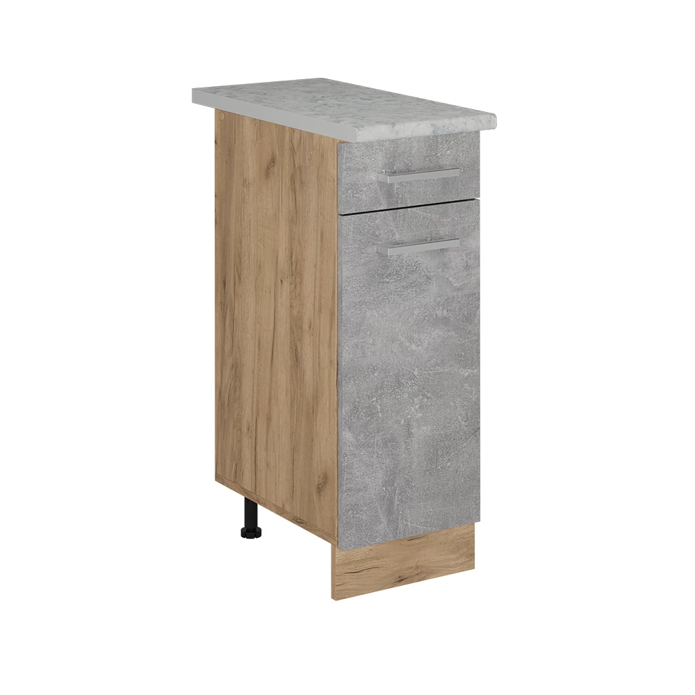 Keukenonderkast in Beton on white background