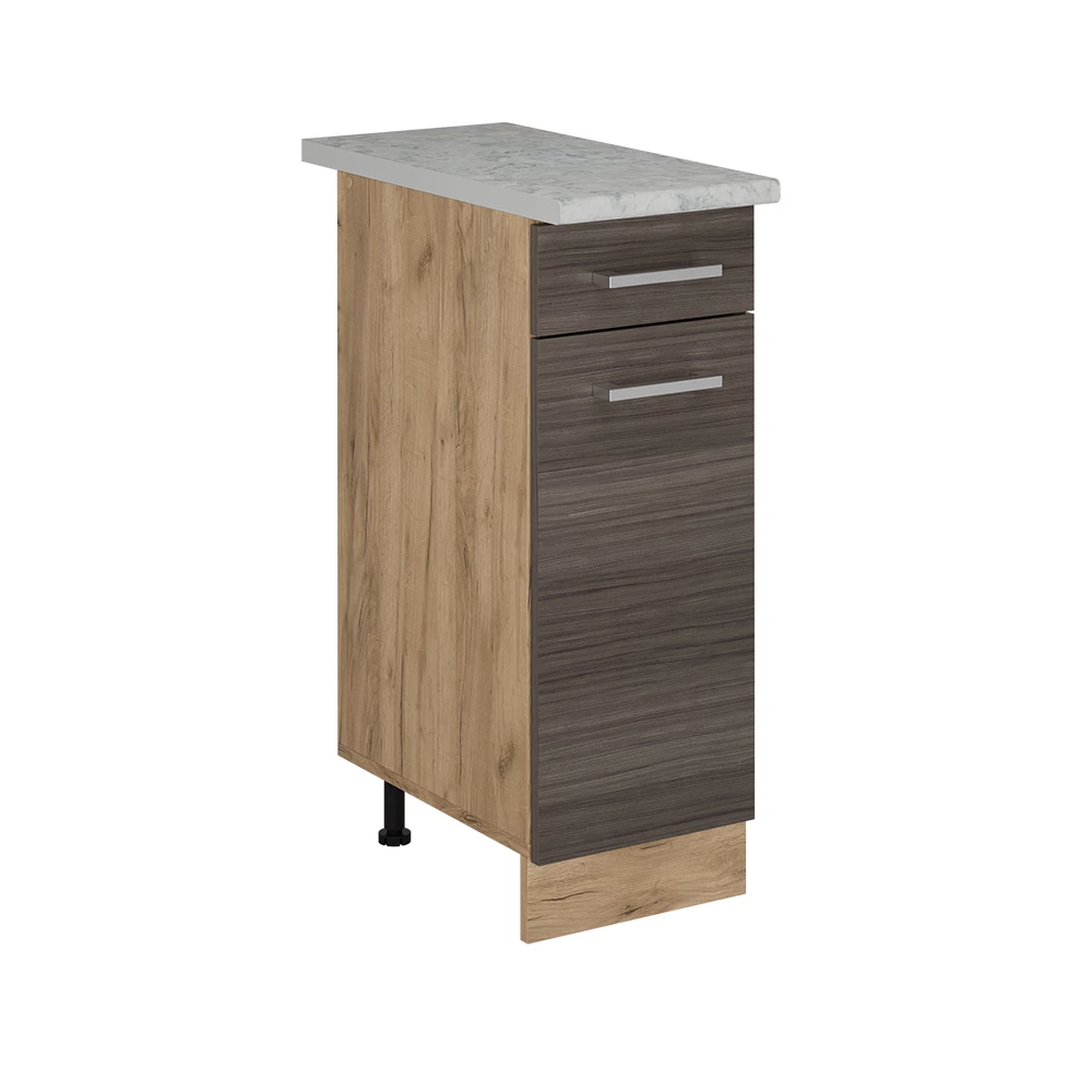 Keukenonderkast in Edel grijs on white background