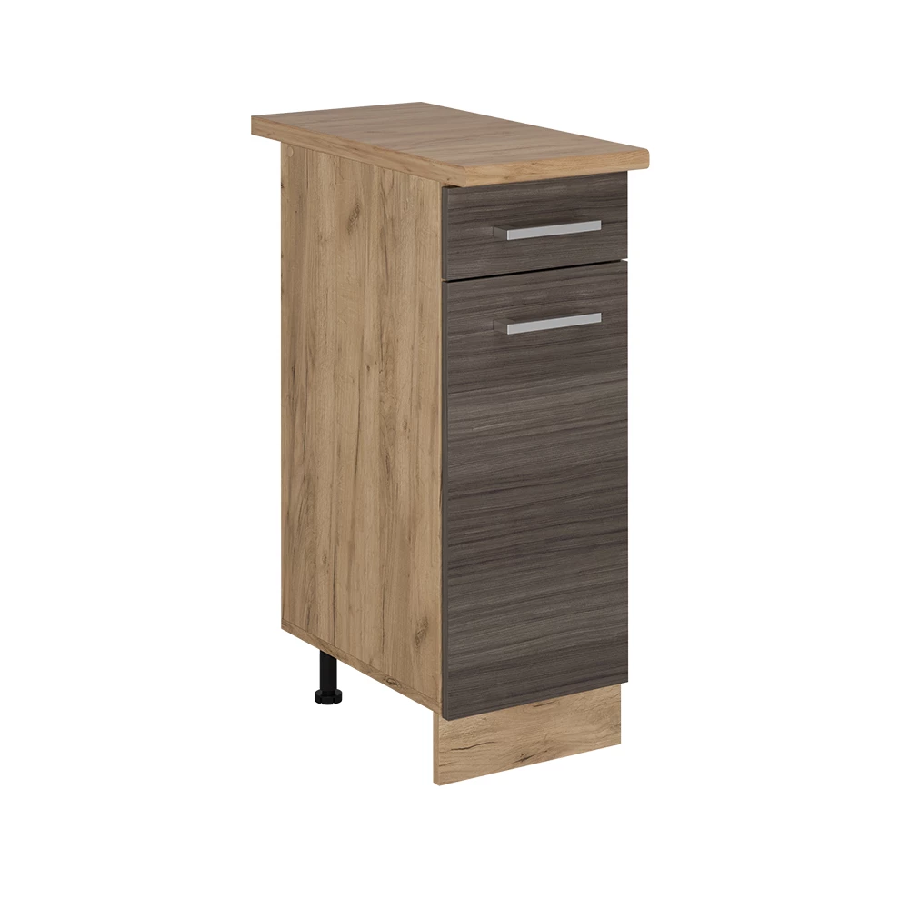 Mobiletto base per cucina in Grigio nobile su sfondo bianco