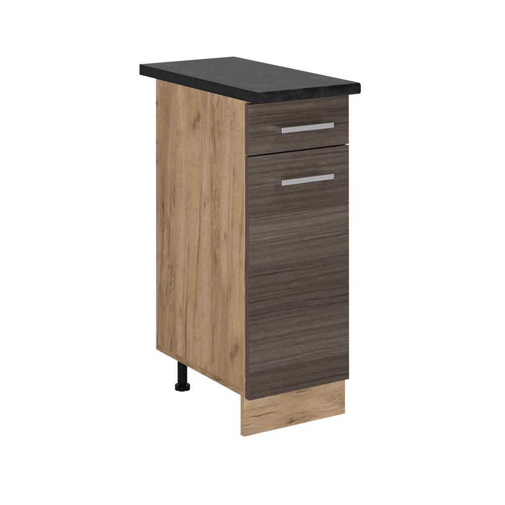 Mobiletto base per cucina in Grigio nobile su sfondo bianco