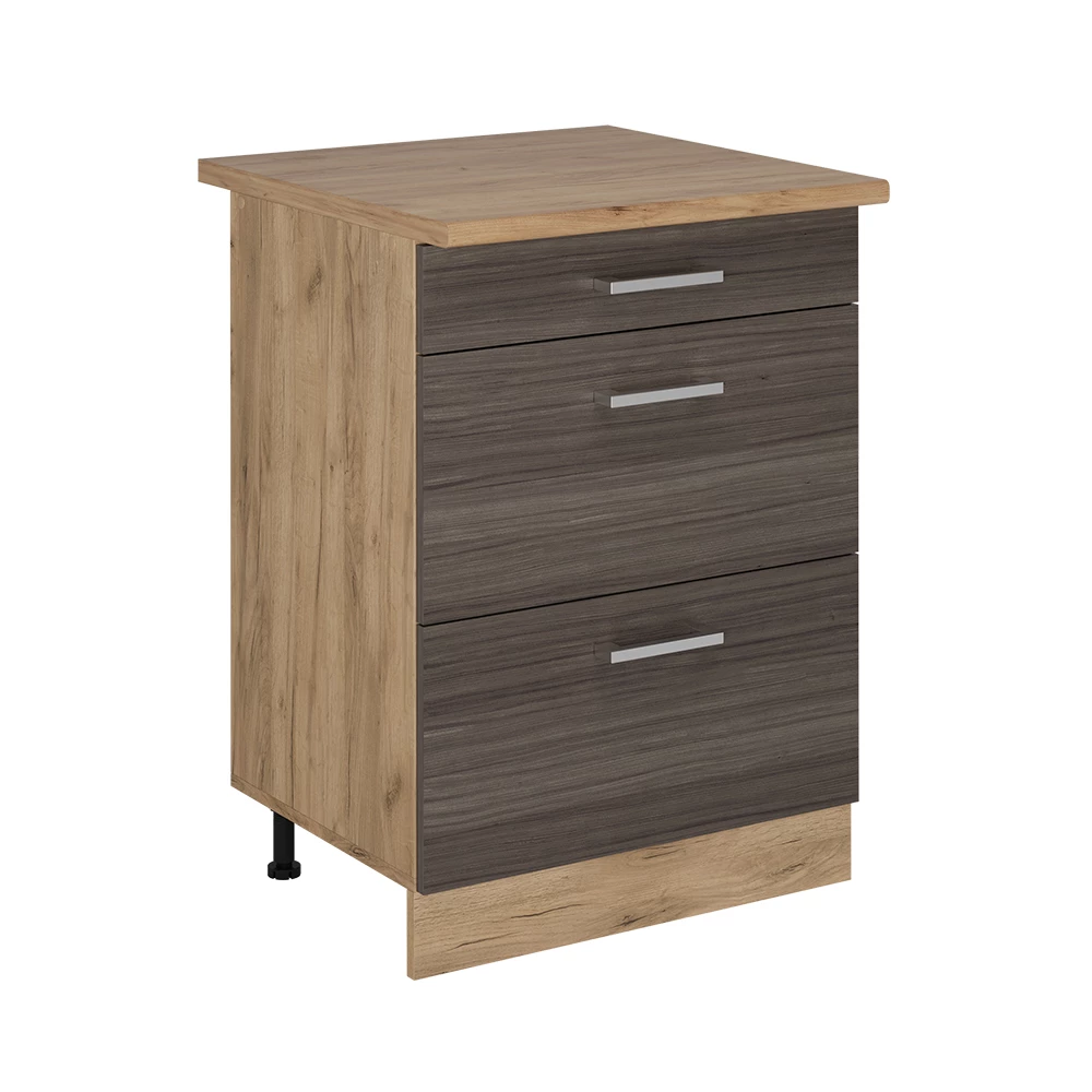 Keukenonderkast in Edel grijs on white background
