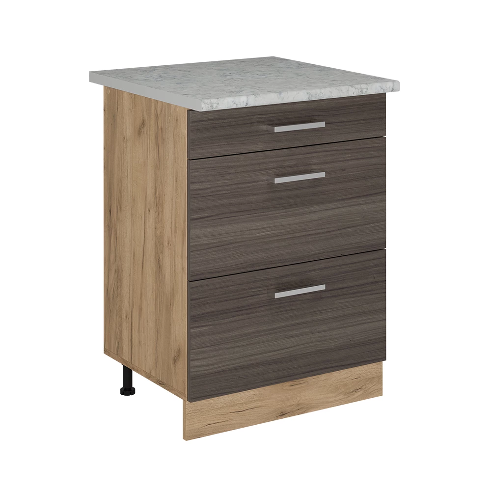 Keukenonderkast in Edel grijs on white background