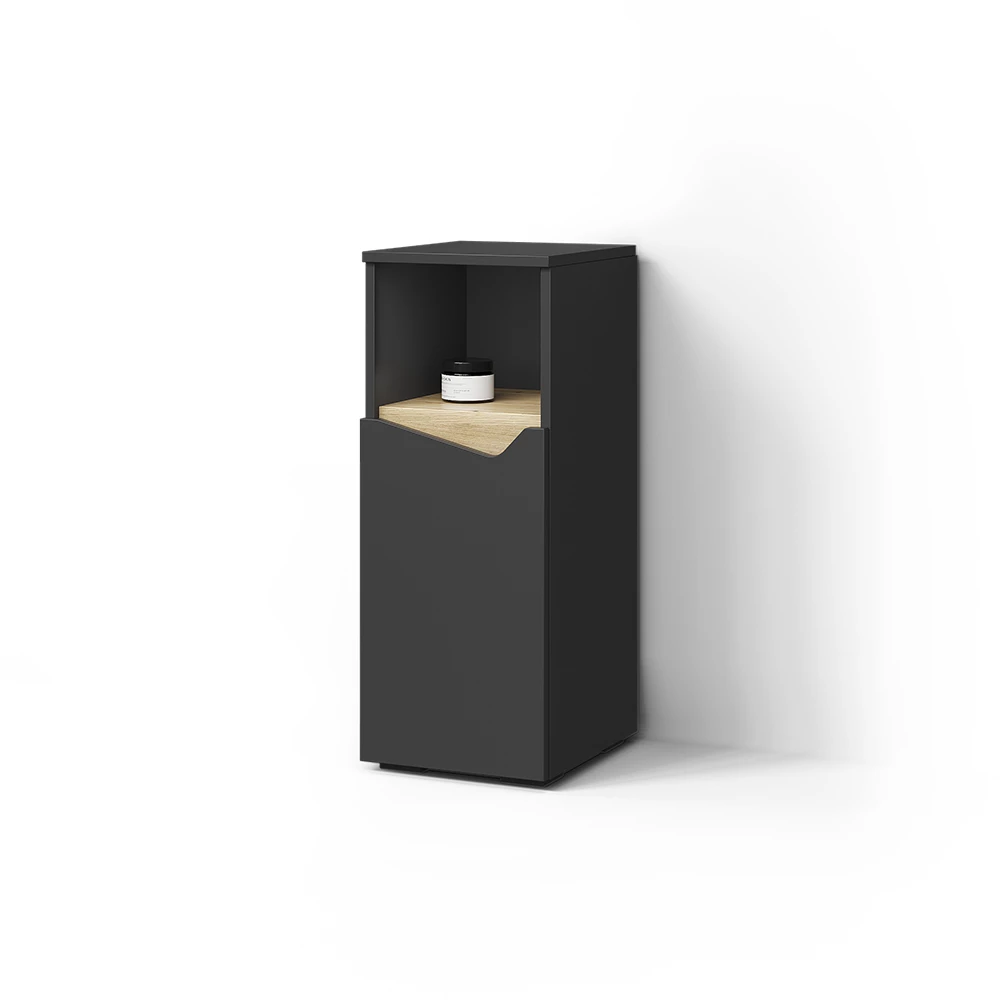 Midischrank in Anthrazit auf weißem Hintergrund