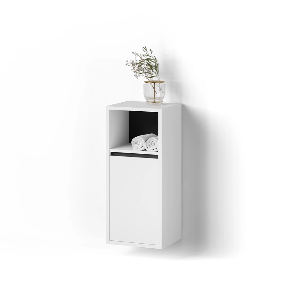 Midischrank in Weiß auf weißem Hintergrund