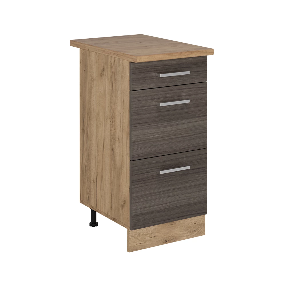 Keukenonderkast in Edel grijs on white background