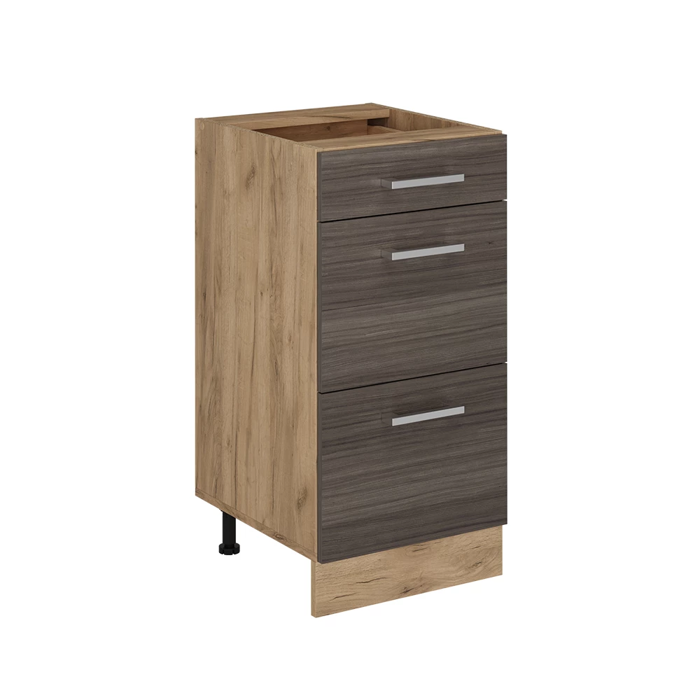 Keukenonderkast in Edel grijs on white background