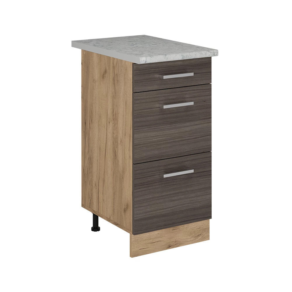 Keukenonderkast in Edel grijs on white background