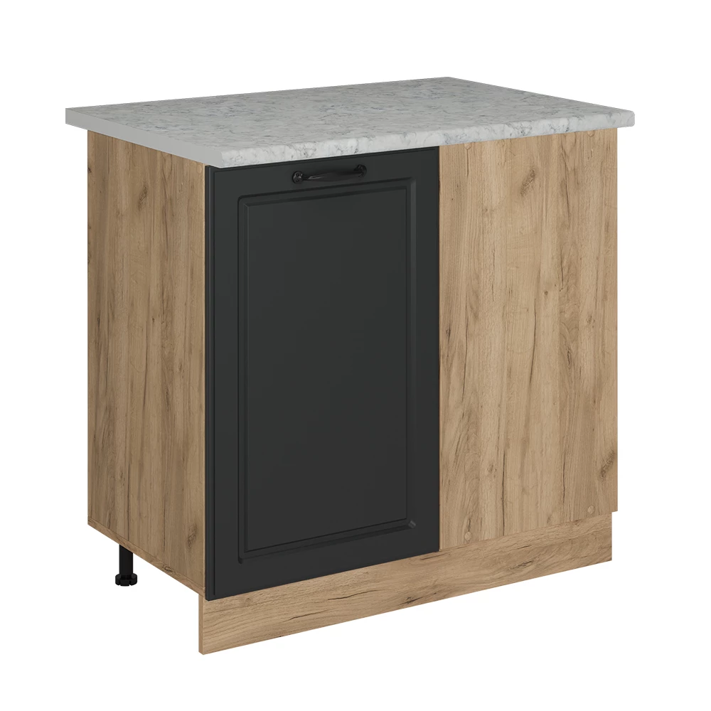 Hoekkast in Antraciet landhuis on white background