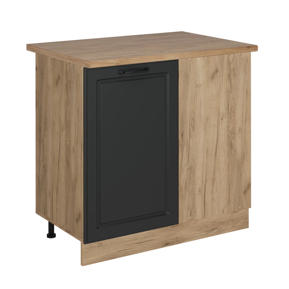 Hoekkast in Antraciet landhuis on white background