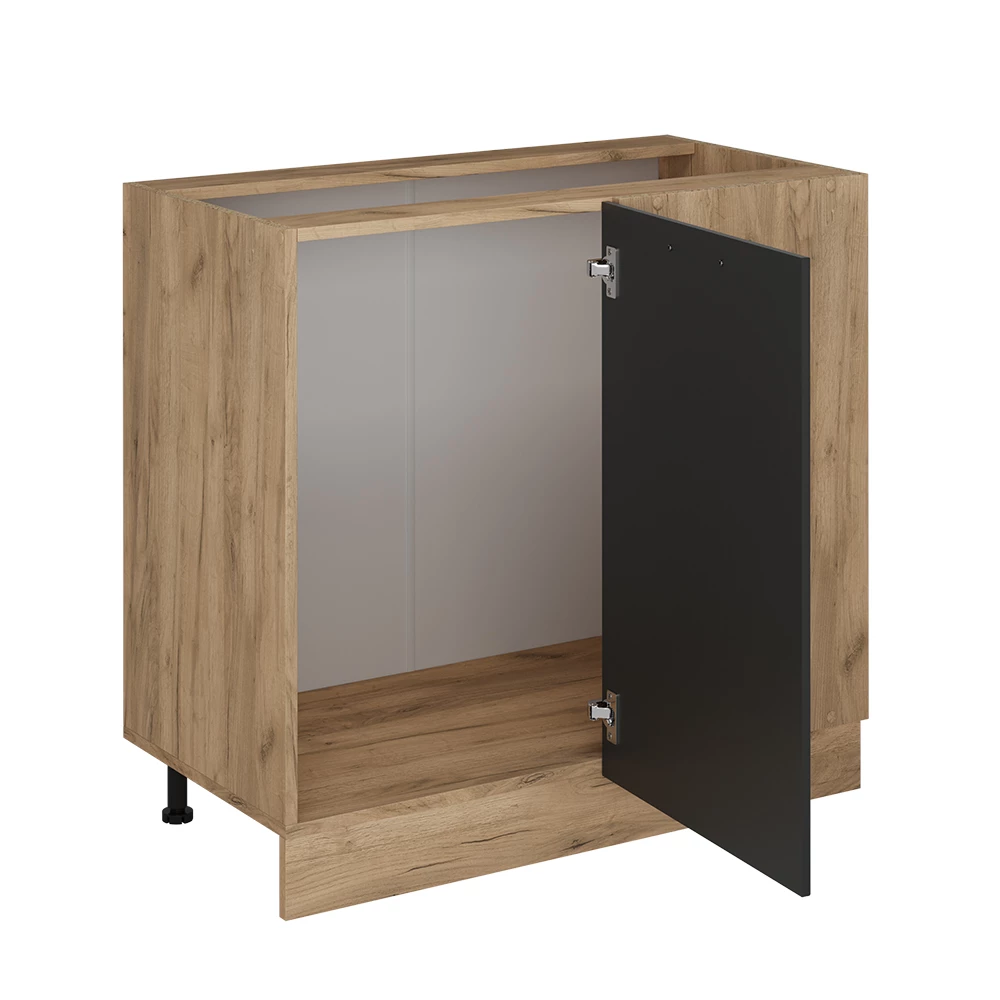 Hoekkast in Antraciet landhuis on white background with decorative elements