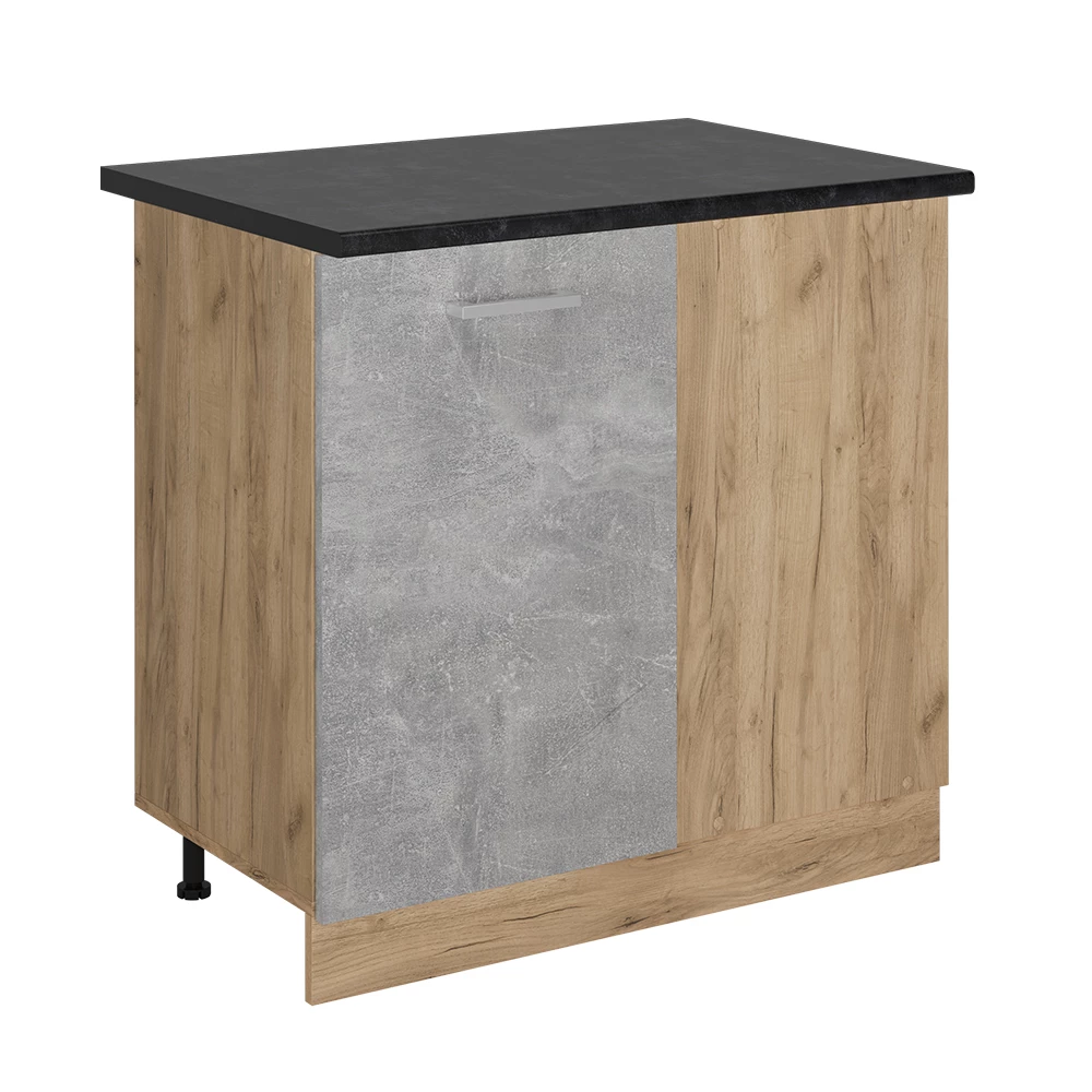 Hoekkast in Beton on white background