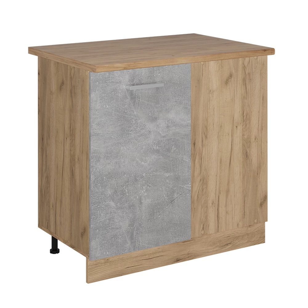 Hoekkast in Beton on white background