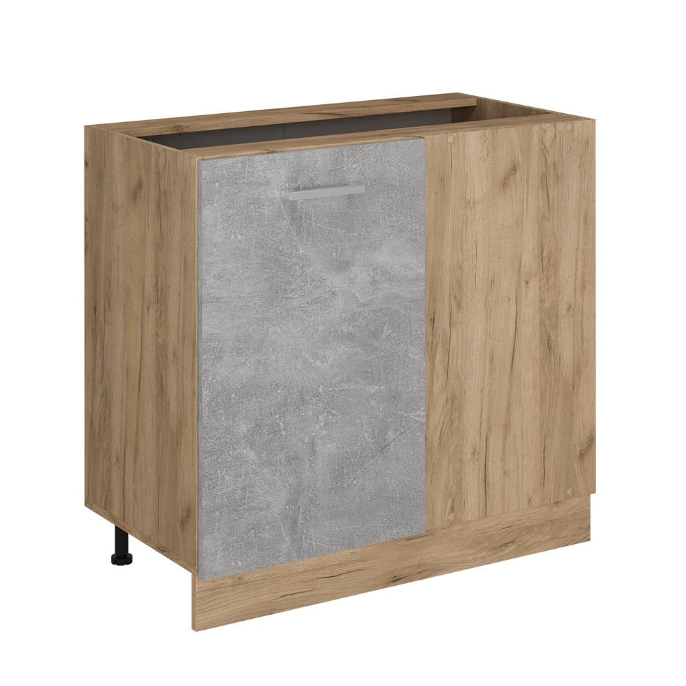 Hoekkast in Beton on white background