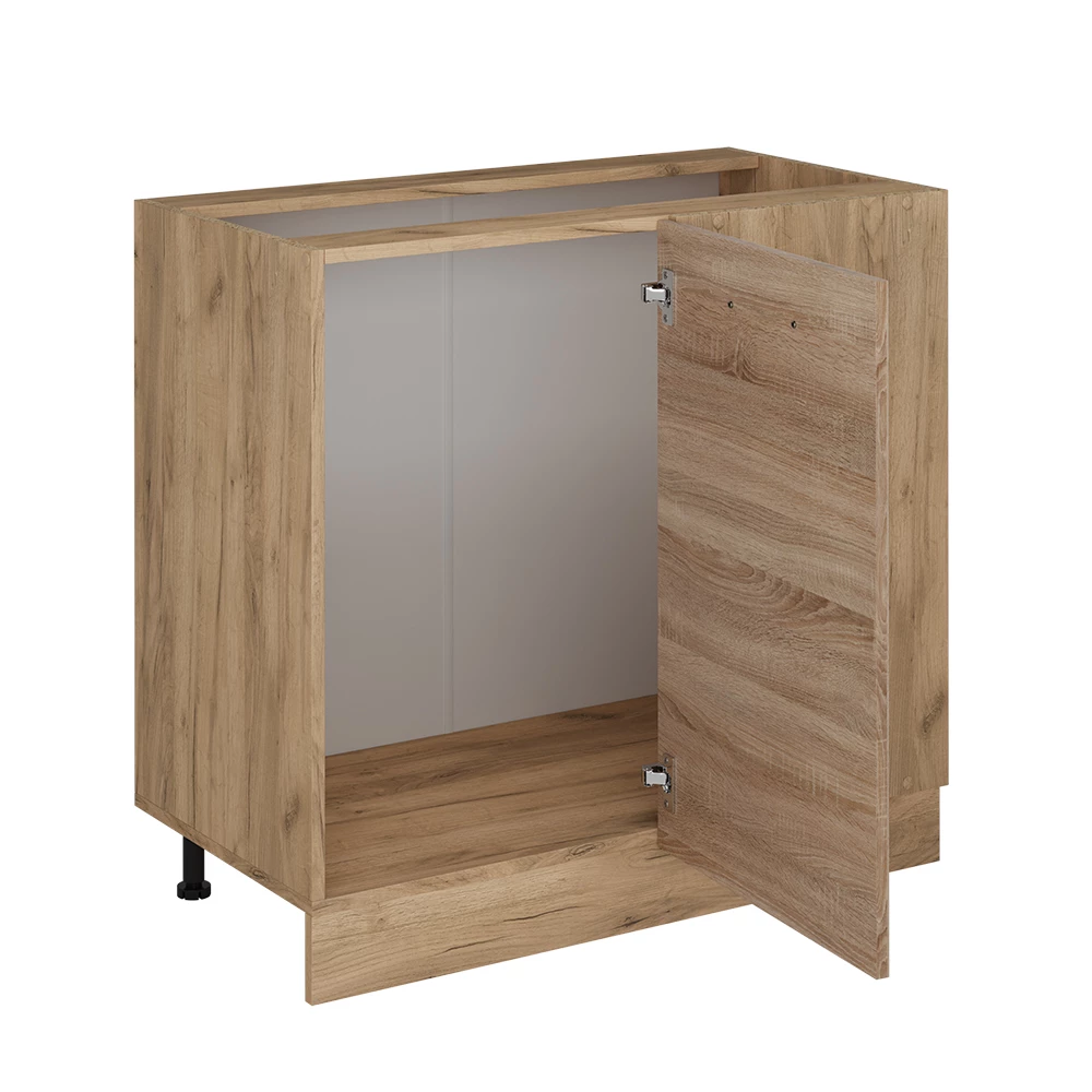 Hoekkast in Sonoma on white background with decorative elements