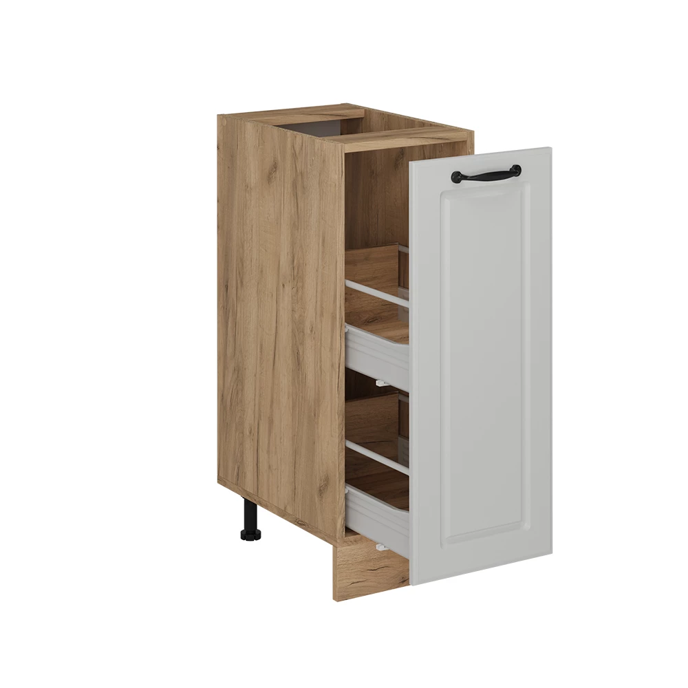 Apotheekkast in Wit Landhuis on white background with decorative elements