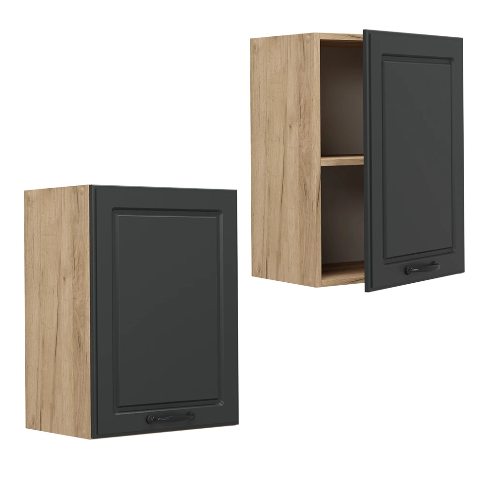 Hangkast R-Line Antraciet landelijk/Goudkleurig Eiken 45 cm Vicco