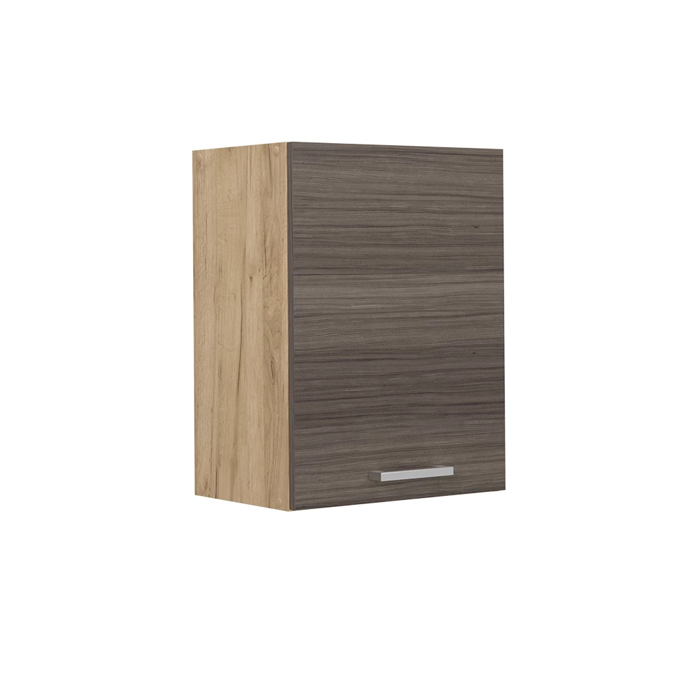 Hängeschrank in Edelgrau auf weißem Hintergrund