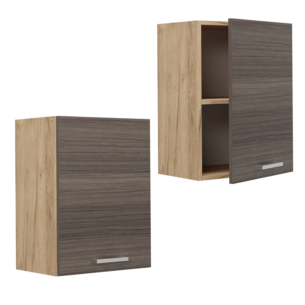 Hängeschrank R-Line Edelgrau/Goldkraft Eiche 45 cm Vicco