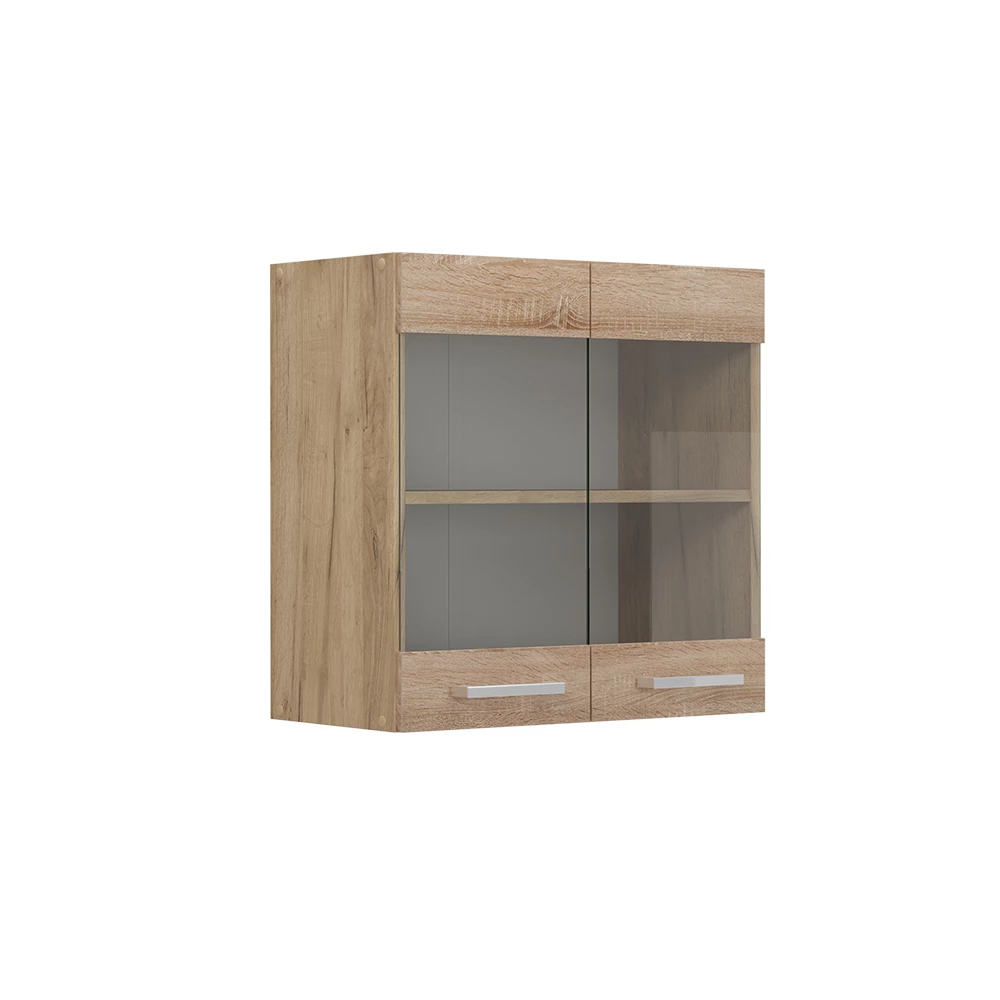 Armoire en verre en Sonoma sur fond blanc