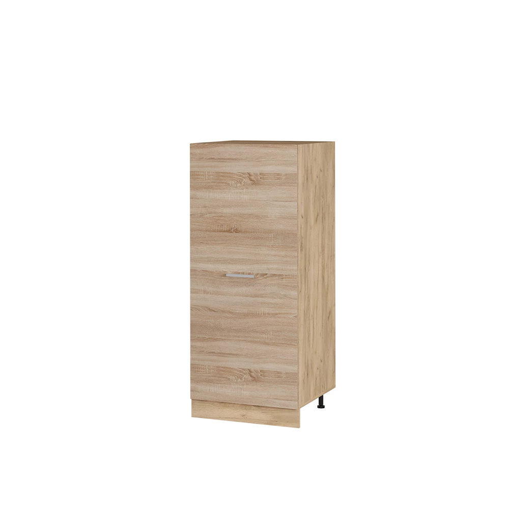 Herdumbauschrank in Sonoma auf weißem Hintergrund