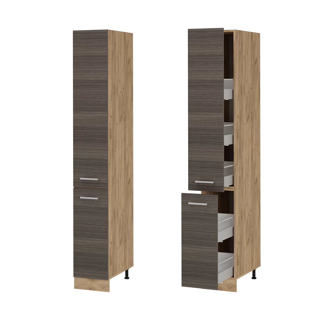 Armadio da farmacia R-Line Grigio nobile/Rovere dorato 30 cm Vicco