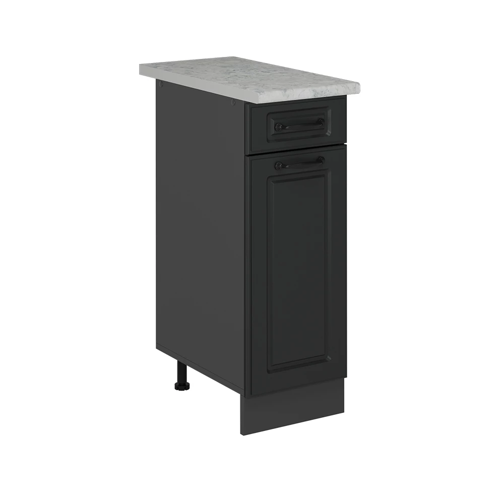 Keukenonderkast in Antraciet landhuis on white background