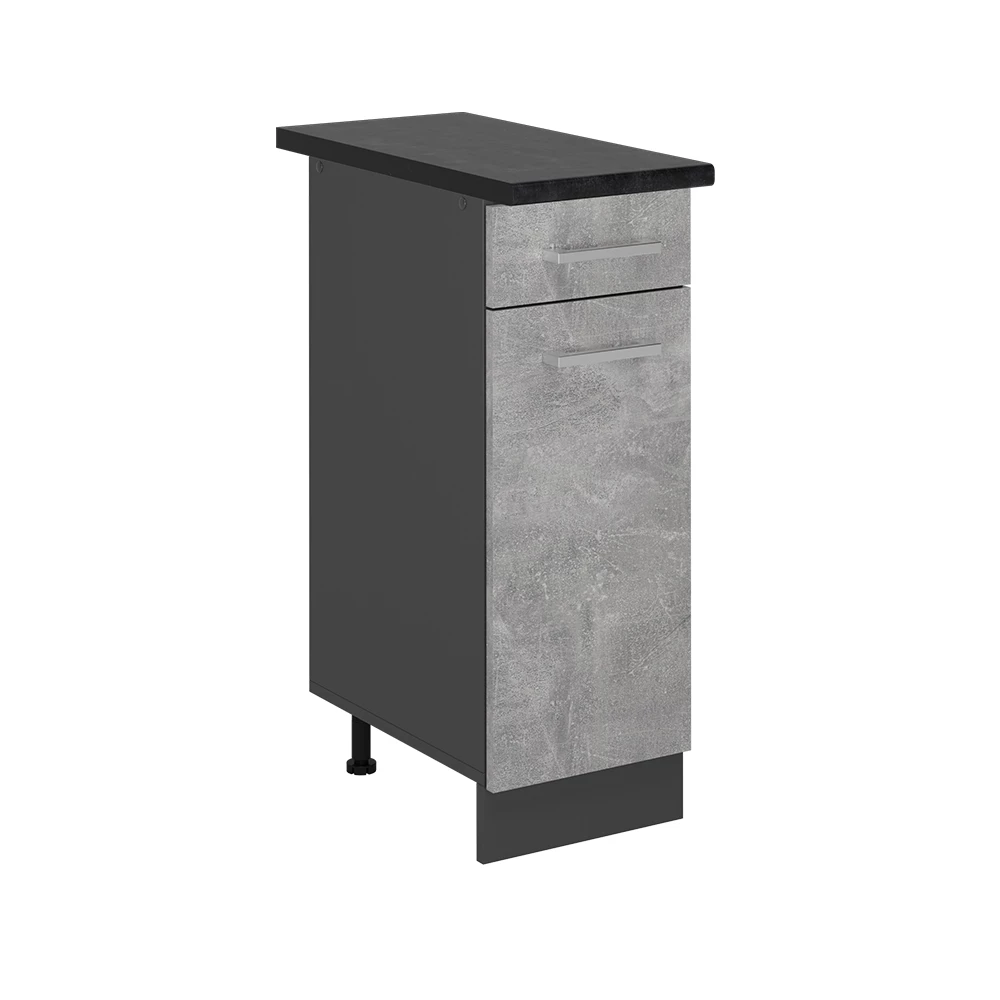Keukenonderkast in Beton on white background
