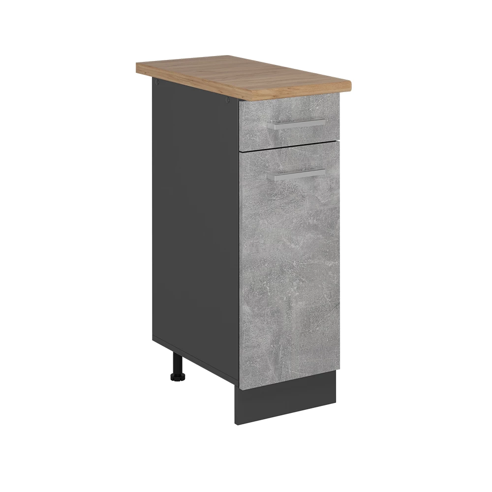 Keukenonderkast in Beton on white background