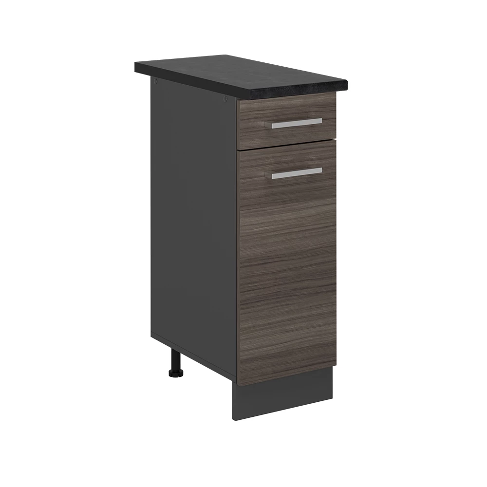 Keukenonderkast in Edel grijs on white background