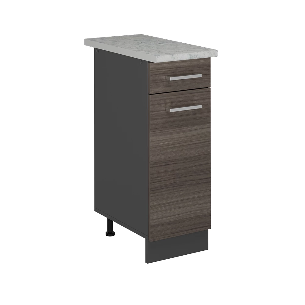 Keukenonderkast in Edel grijs on white background