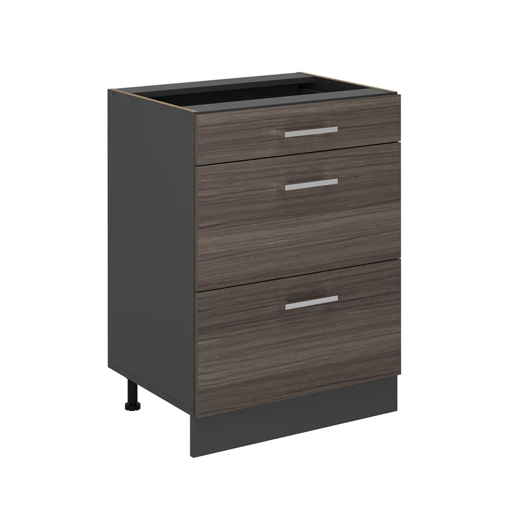 Keukenonderkast in Edel grijs on white background