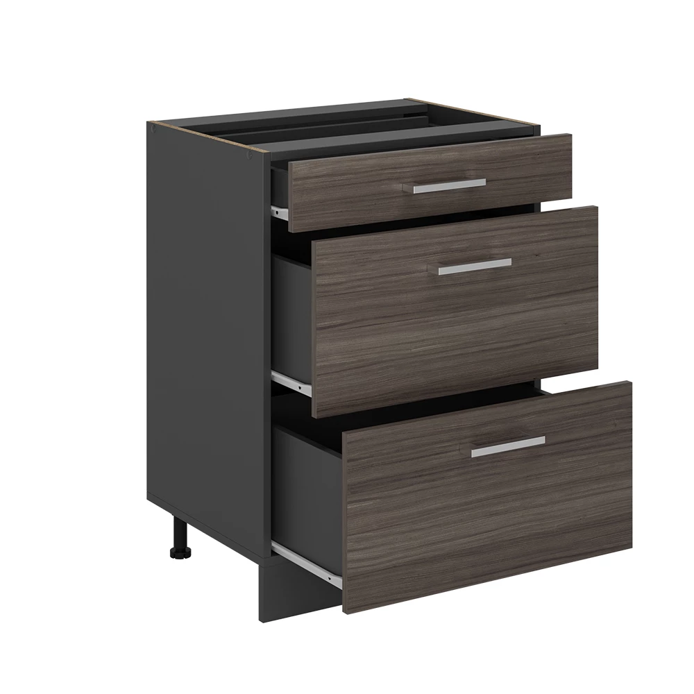 Keukenonderkast in Edel grijs on white background with decorative elements