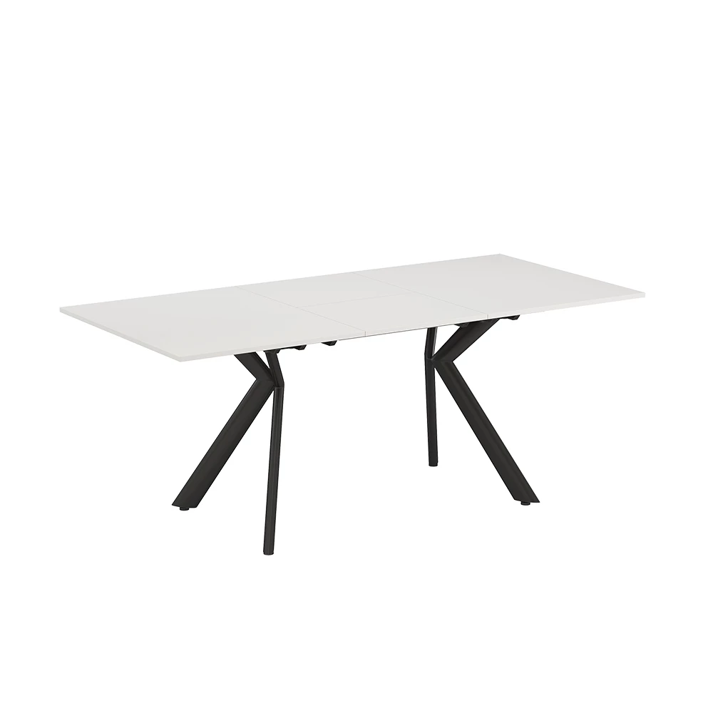 Vicco Esstisch Weiß/Schwarz 140 x 90 + ausziehbar, Trill