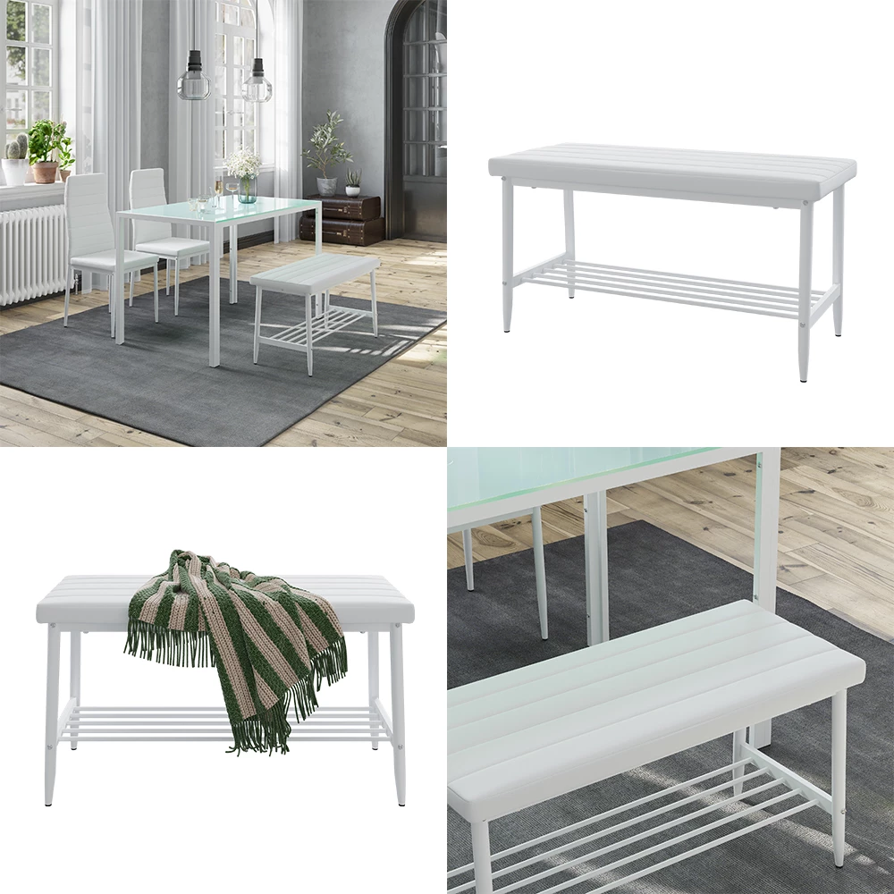 Sitzbank  Grand Weiß 85 x 35 cm livinity®
