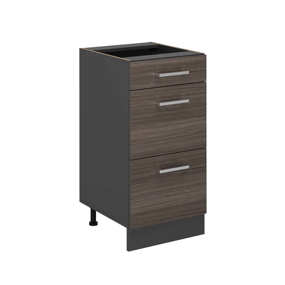 Keukenonderkast in Edel grijs on white background