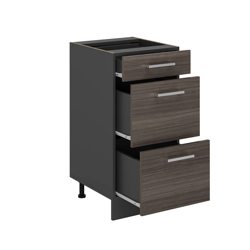 Keukenonderkast in Edel grijs on white background with decorative elements