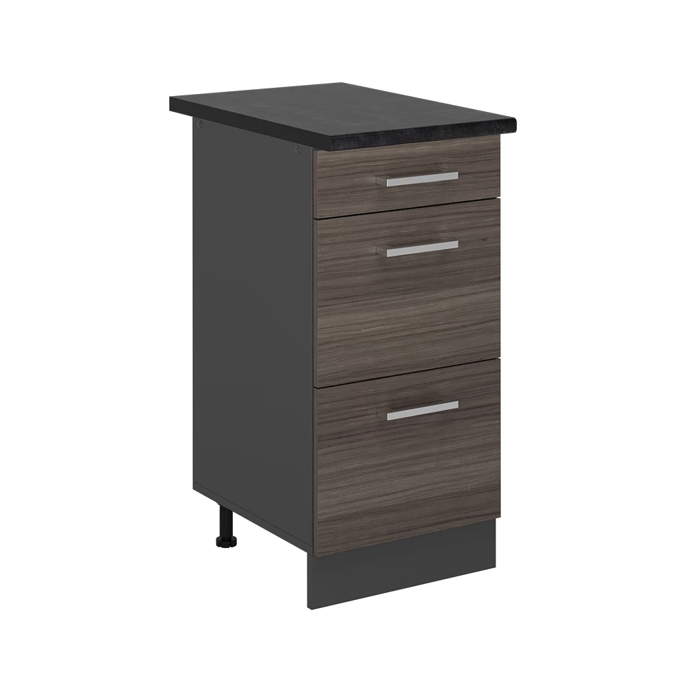 Keukenonderkast in Edel grijs on white background