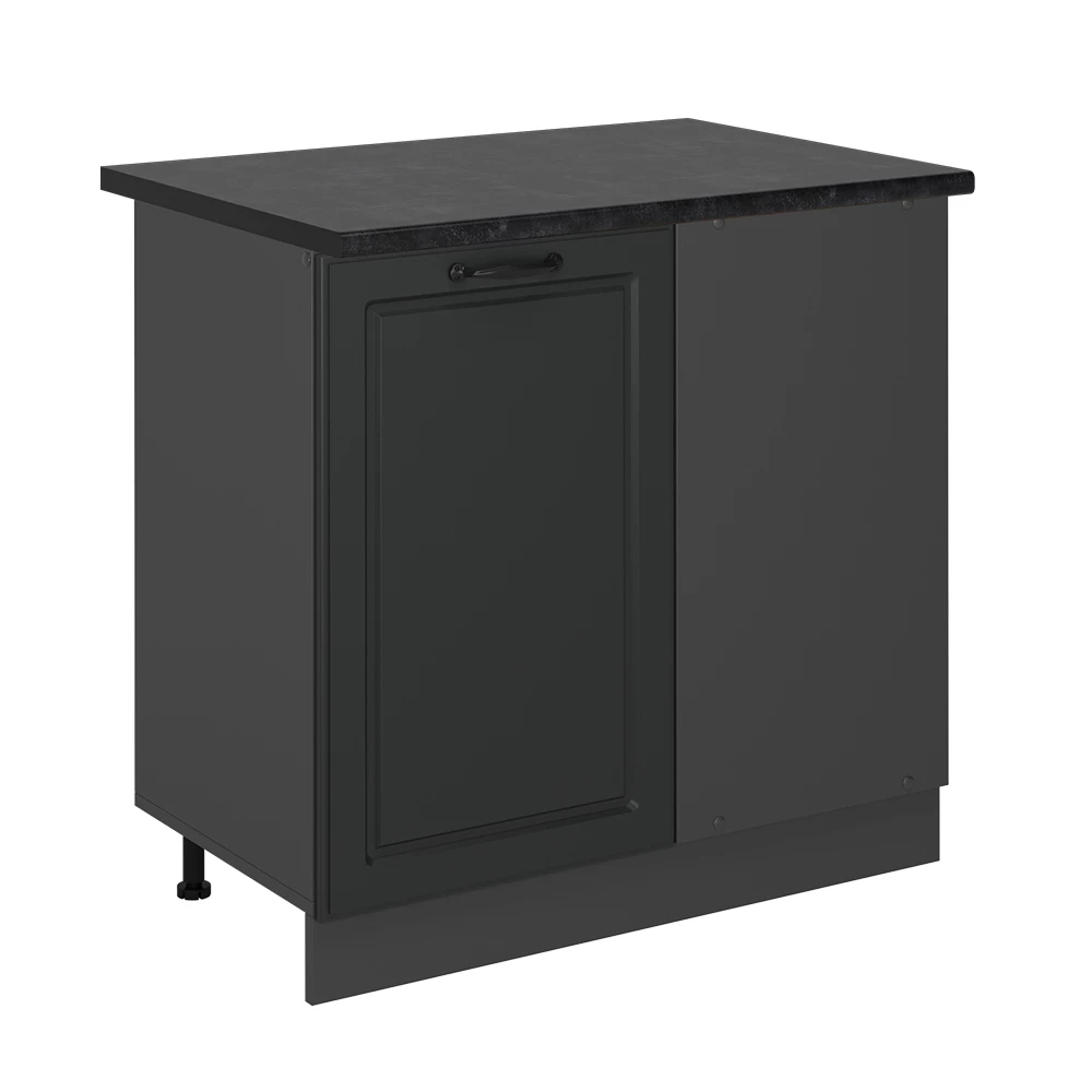 Hoekkast in Antraciet landhuis on white background