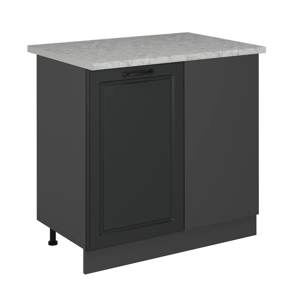 Hoekkast in Antraciet landhuis on white background