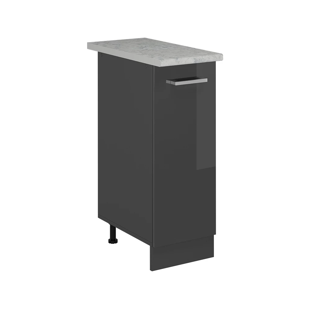 Porte de meuble de cuisine Stevia gris anthracite brillant l. 40 cm x H. 72 cm GoodHome | Castorama Porte de meuble de cuisine Stevia gris anthracite brillant l. 40 cm x H. 72 cm GoodHome | Castorama